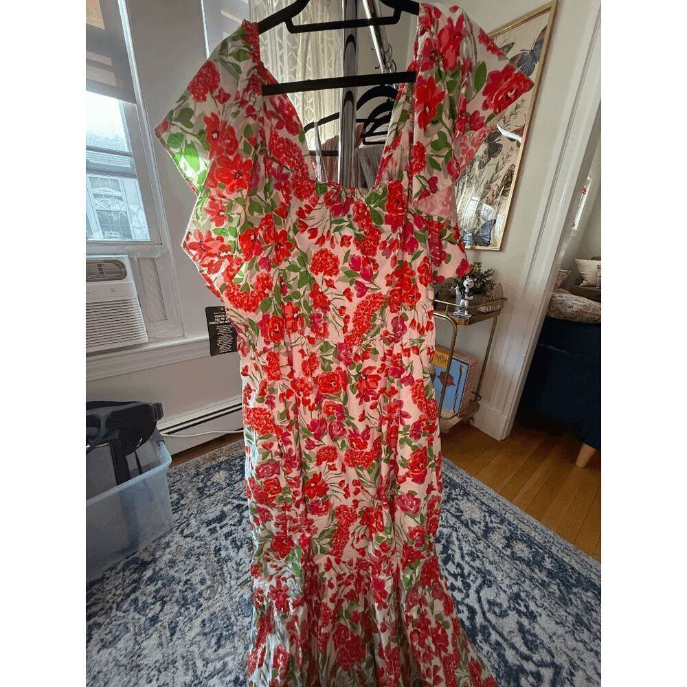 NWT June and Vie Smocked Poplin Maxi Dress - Picture 4 of 4